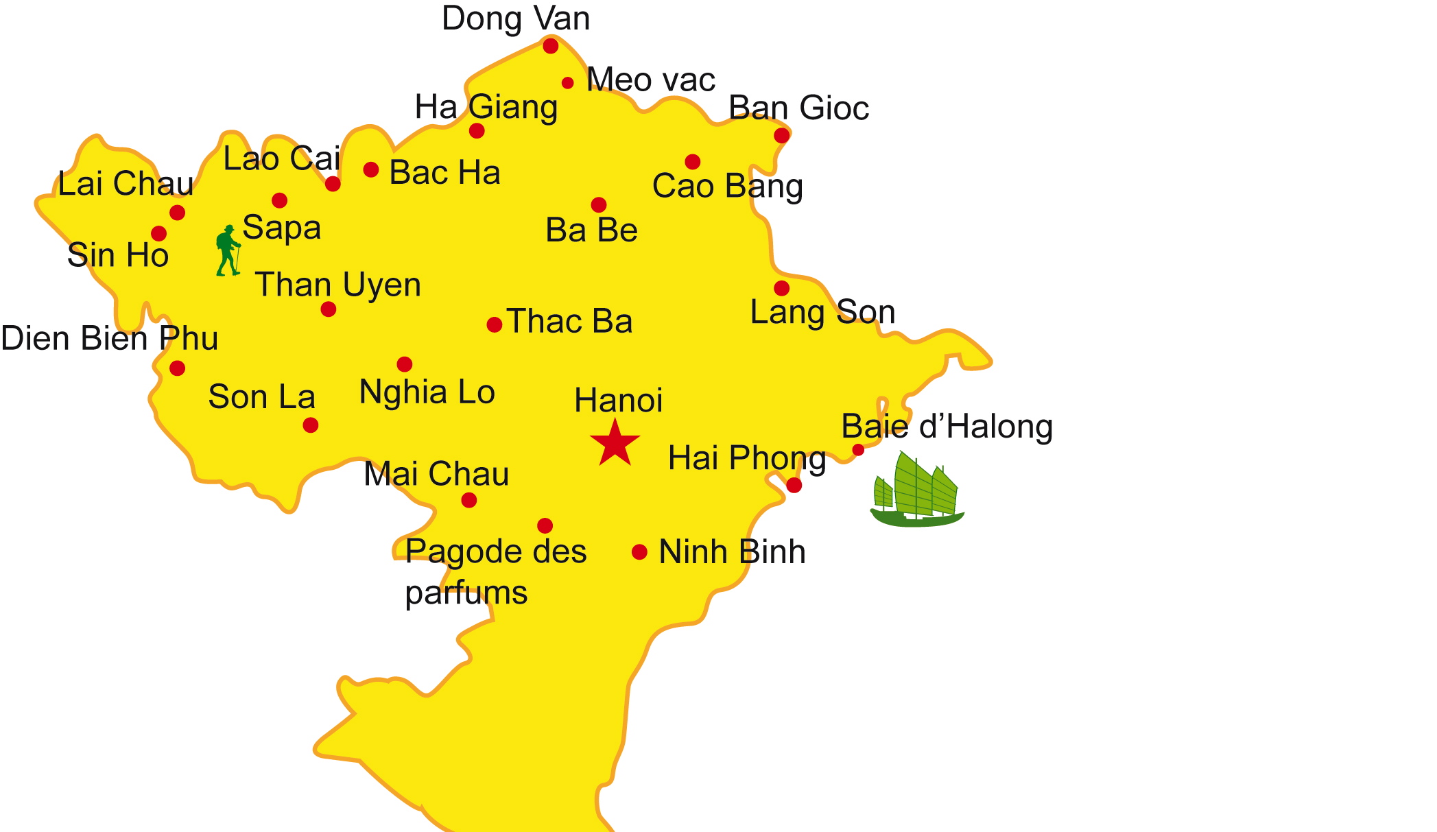 carte nord vietnam