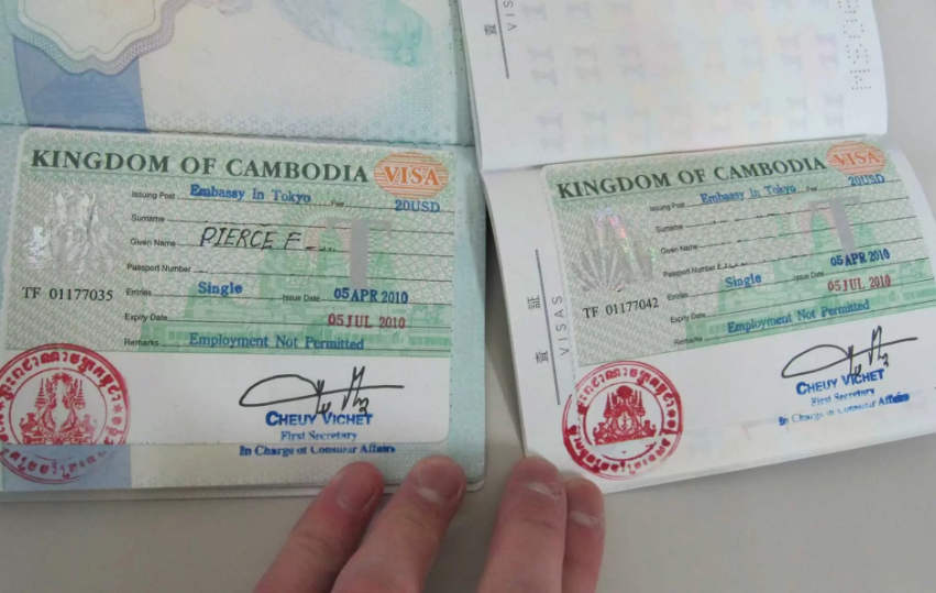 Types de visas pour le Cambodge